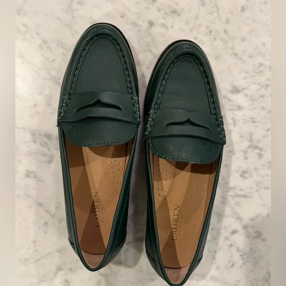 Ralph Lauren Women's Dark Green Loafers - Picture 3 of 4